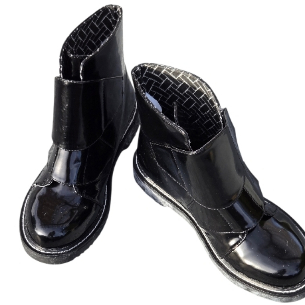Shellys London BASTELLI Sz 6 BLACK PATENT ANKLE BOOTS